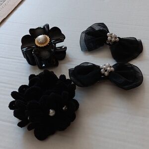 Four Hair Clips/Scrunches/Barrette